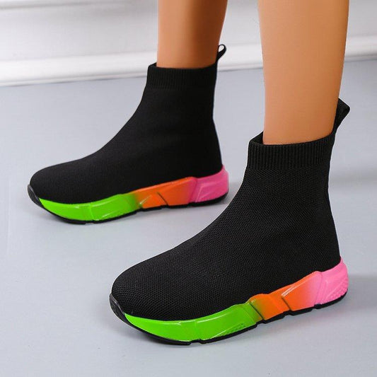 Iridescent Black Ankle Boots