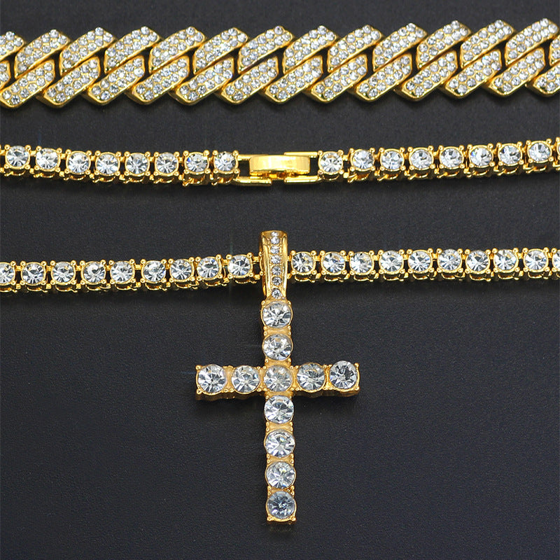 Cross Stud Necklace