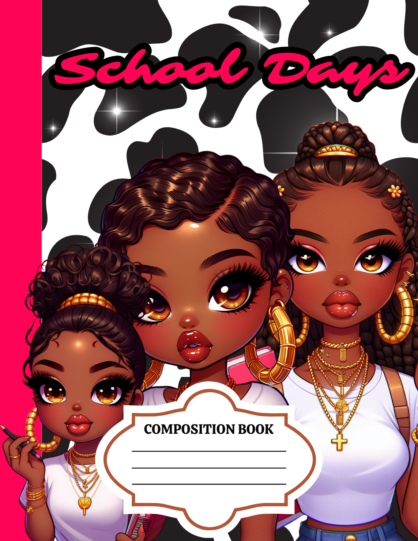 4 Editable Composition Book Cover Templates