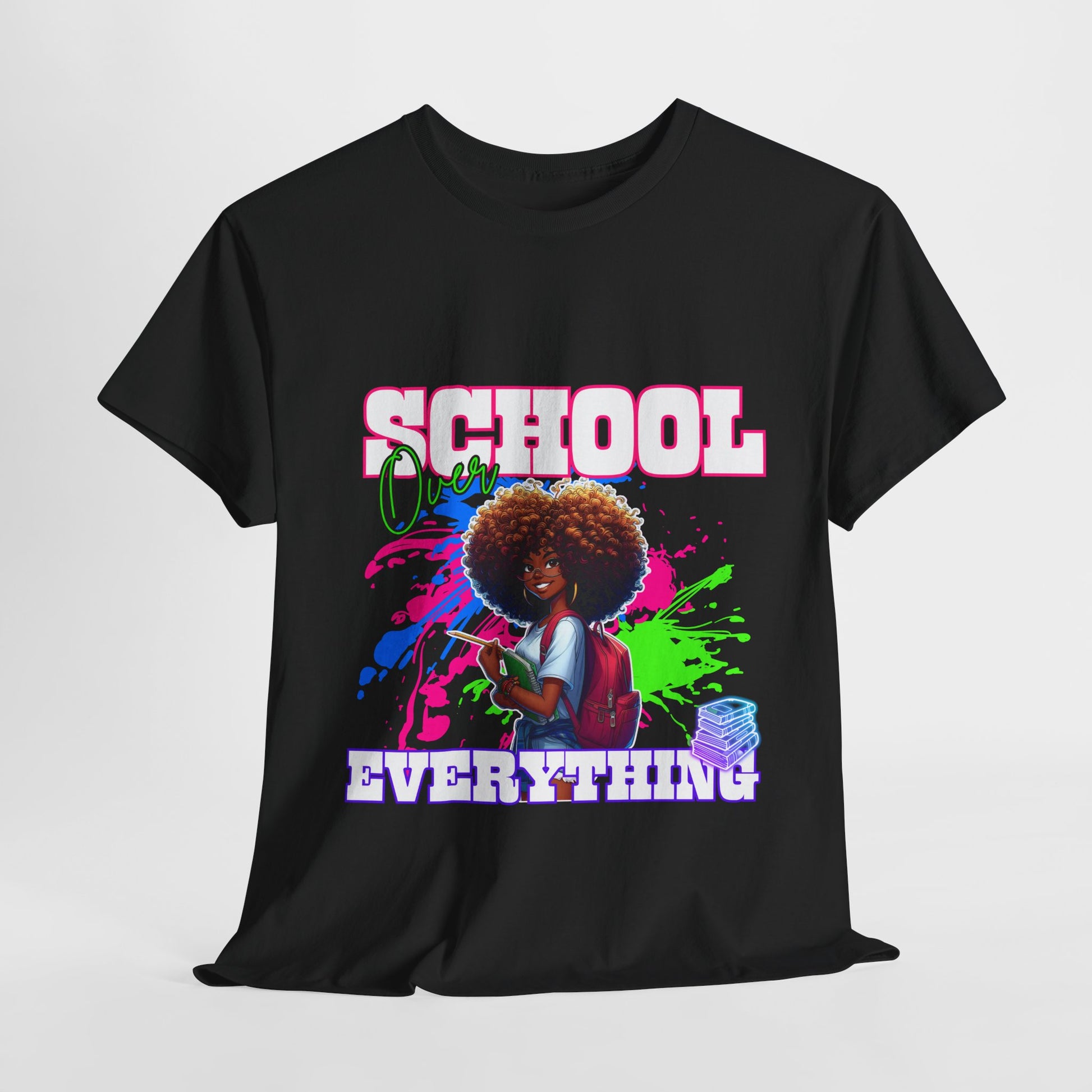 Neon “School Over Everything” PNG