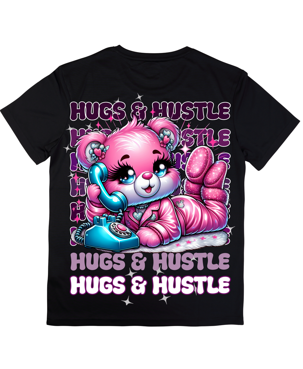 🧸💖 Hugs & Hustle – Pink Teddy Bear PNG (Digital Download) 💖🧸