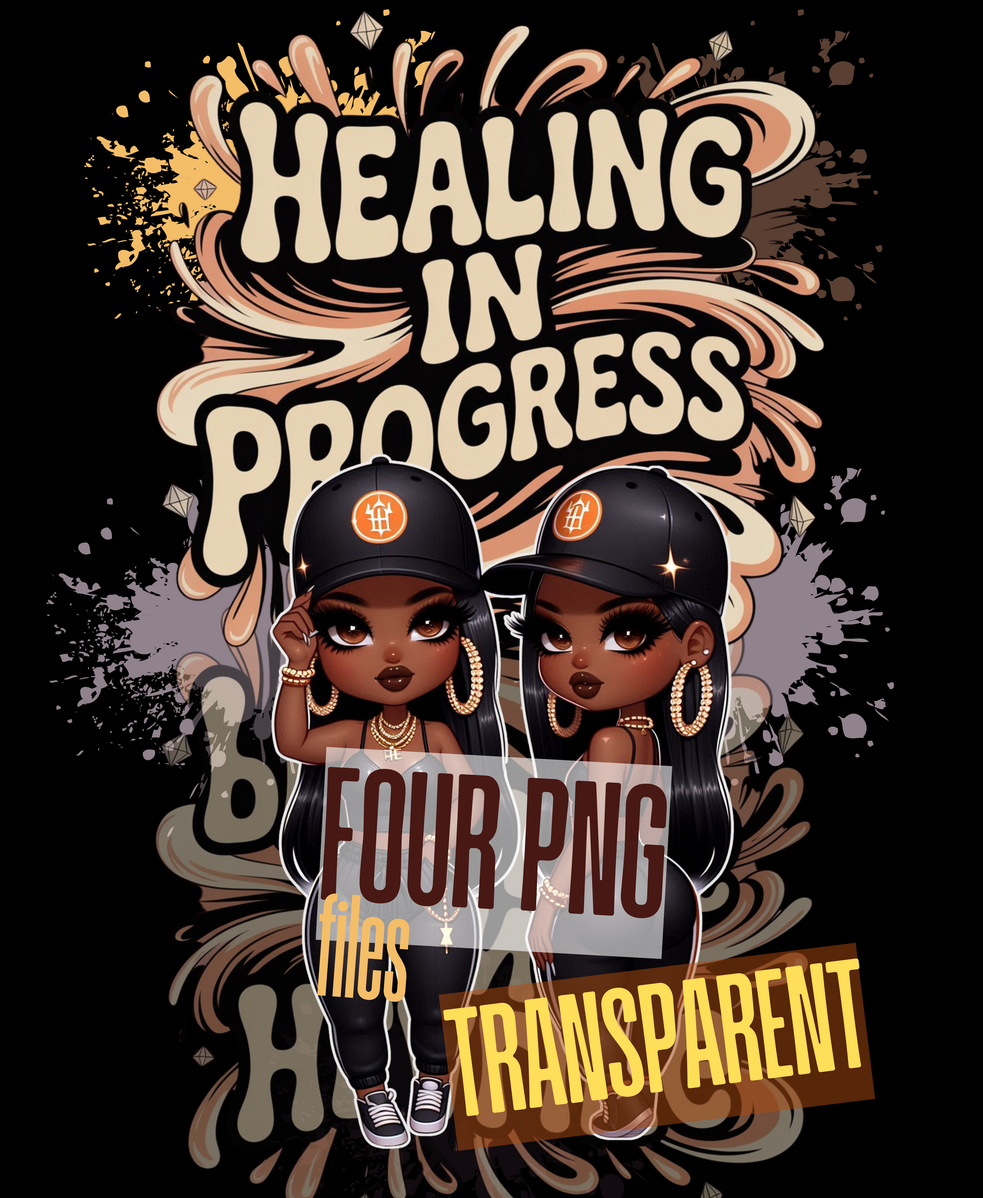✨ Healing in Progress – 4 PNG Bundle (Digital Download) ✨