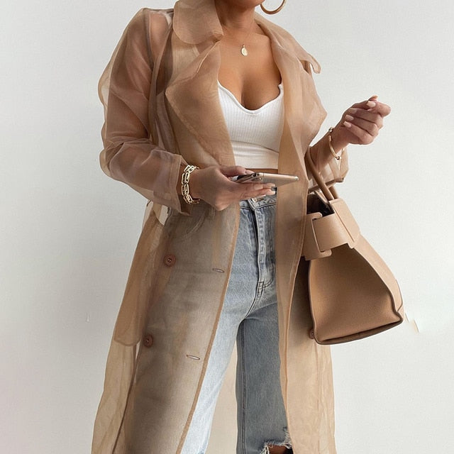 See Through Over Coat