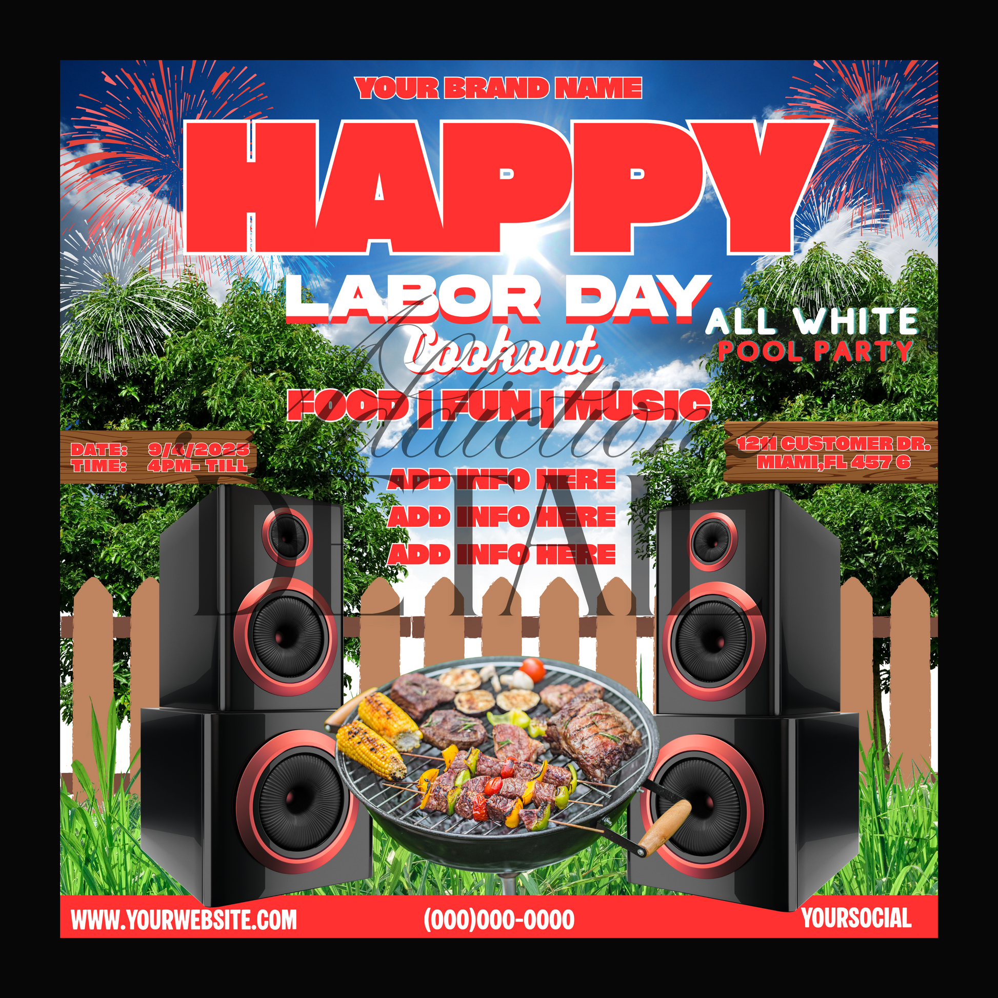 Labor Day Editable Flyer – Canva Template