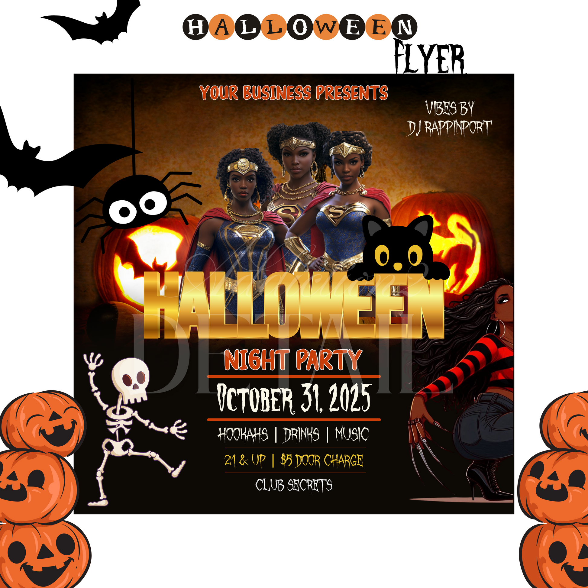 Editable Halloween flyer